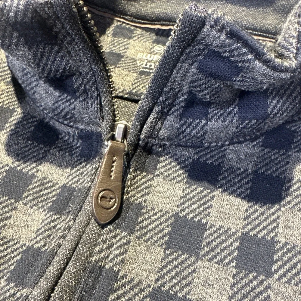 Vineyard Vines OTG Bluffs Pullover 1/4 Zip Men Large Quarter Preppy Plaid Buffal